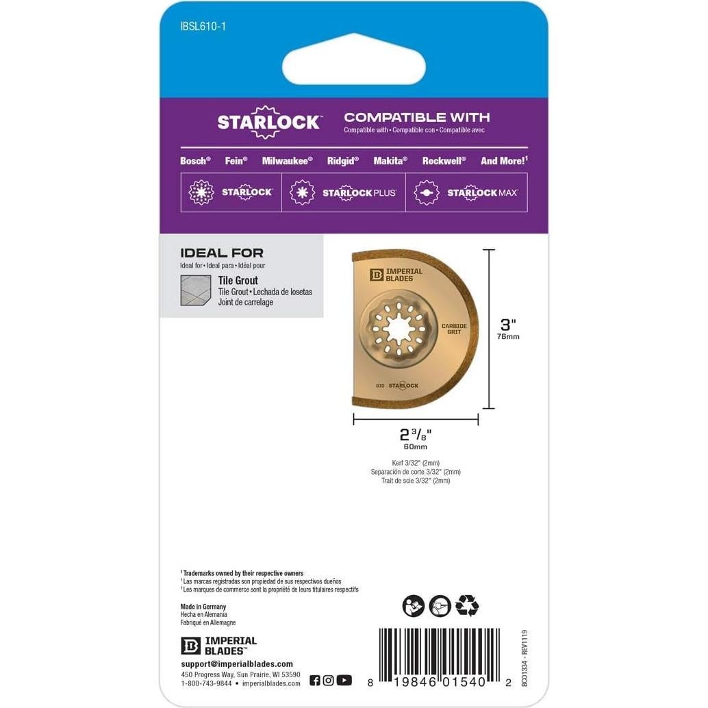 Cuchilla Segmentada de Grano de Carburo Imperial Blades 3"