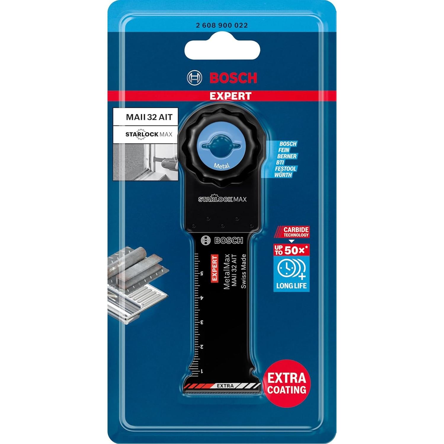 Cuchilla Bosch Expert MetalMax MAII 32 AIT para Multiherramienta 70x32mm