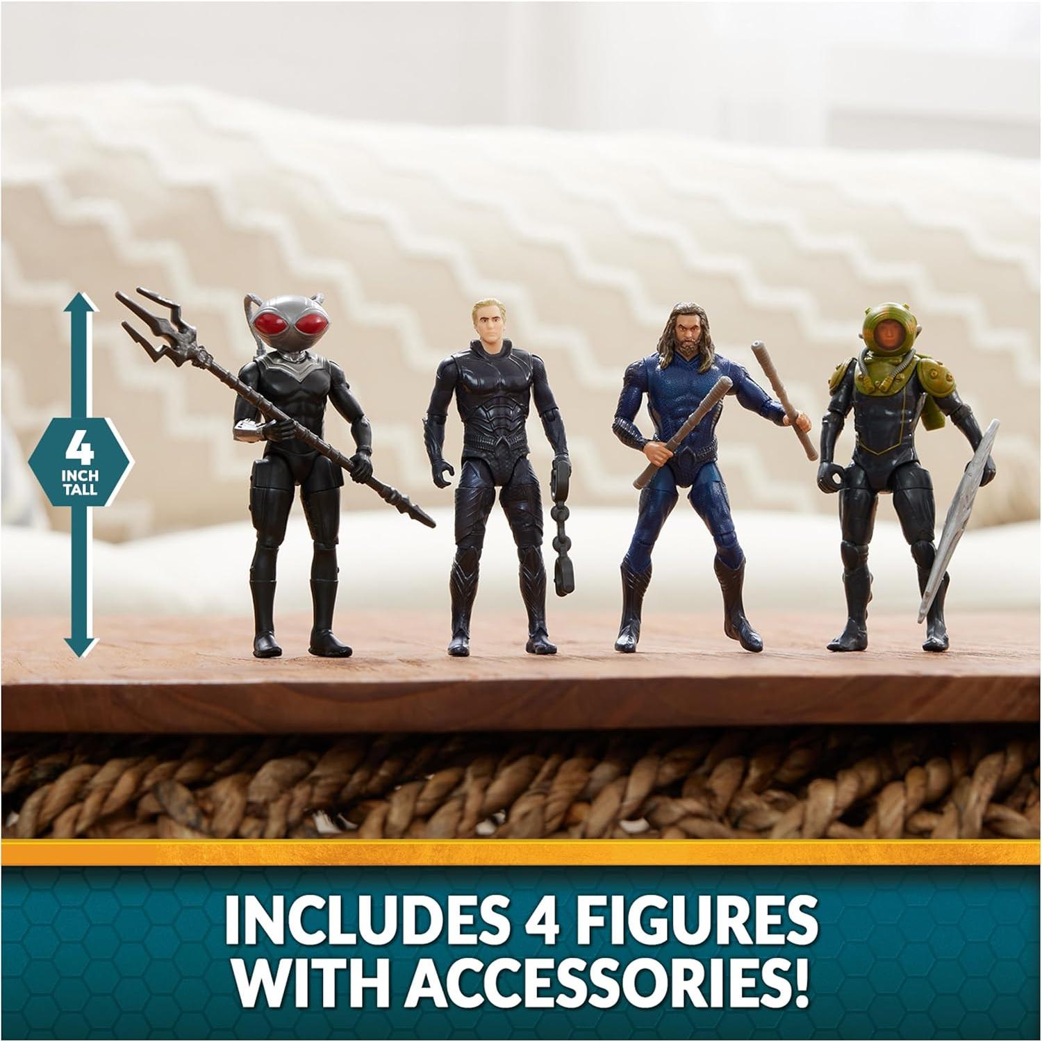 Paquete de Isla Volcánica Aquaman Spin Master - 4 Figuras 10.16 cm