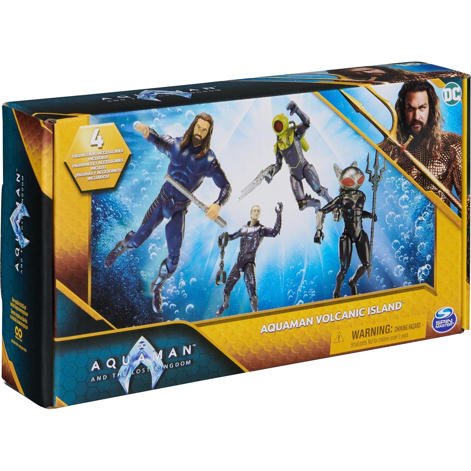 Paquete de Isla Volcánica Aquaman Spin Master - 4 Figuras 10.16 cm