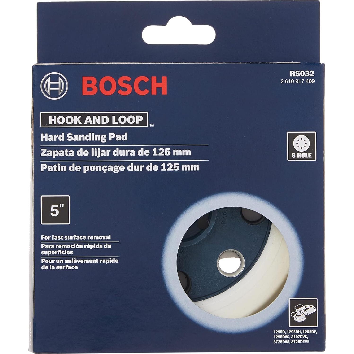 Almohadilla de Respaldo Dura Bosch RS032 12.7 cm 8 Orificios
