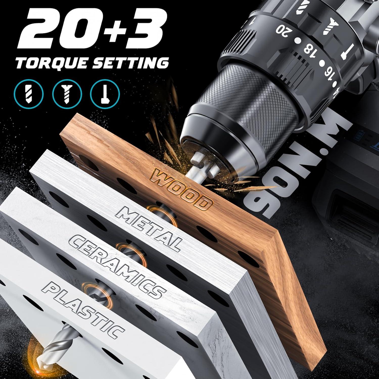 Taladro Inalámbrico DIYtoolifz 18V para Makita 3 Modos