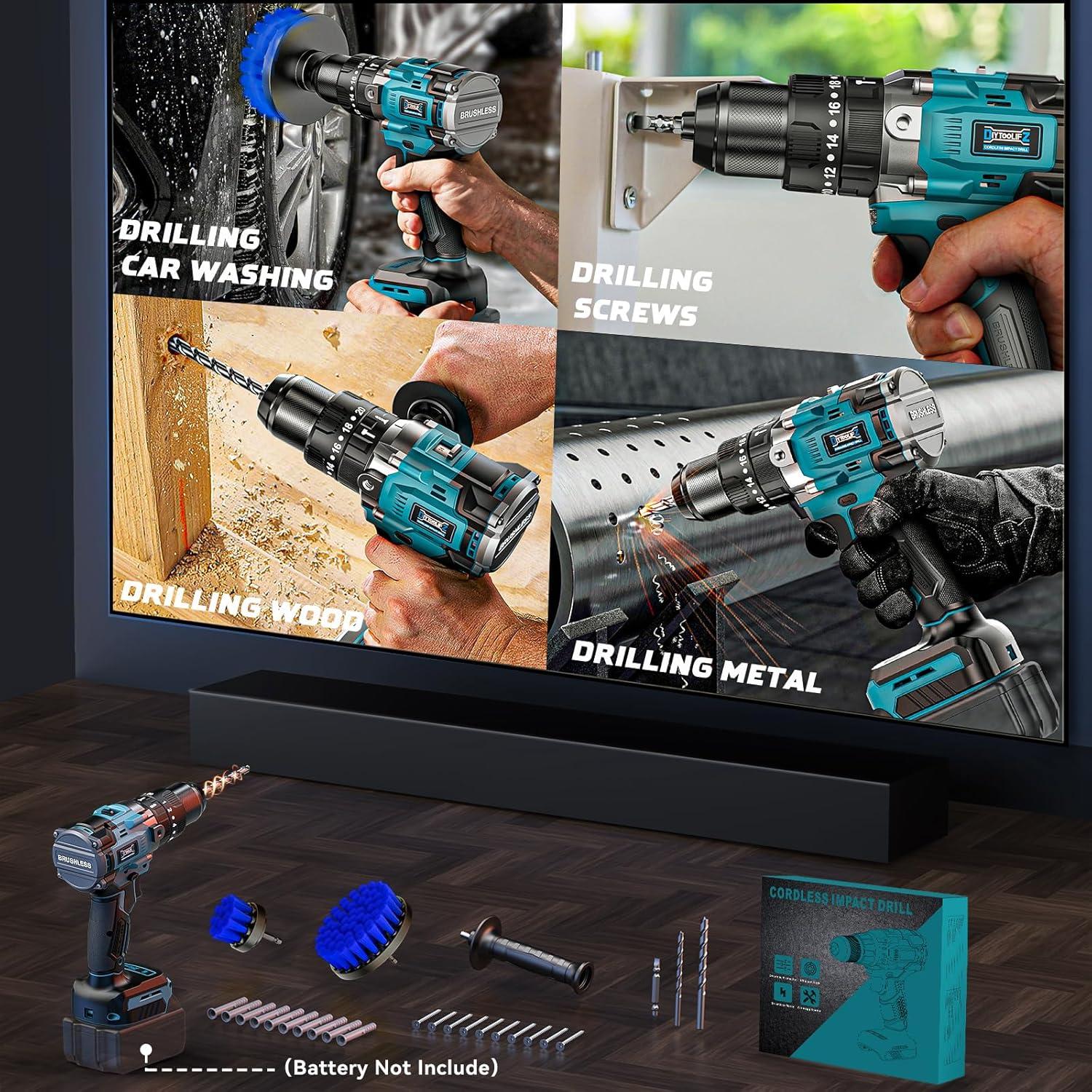 Taladro Inalámbrico DIYtoolifz 18V para Makita 3 Modos