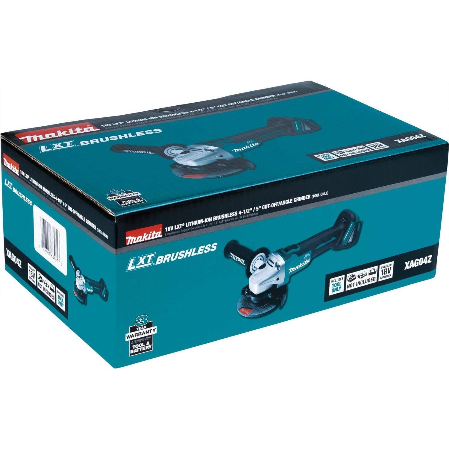 Cortadora Amoladora Angular Makita XAG04Z 18V 4.5" Inalámbrica