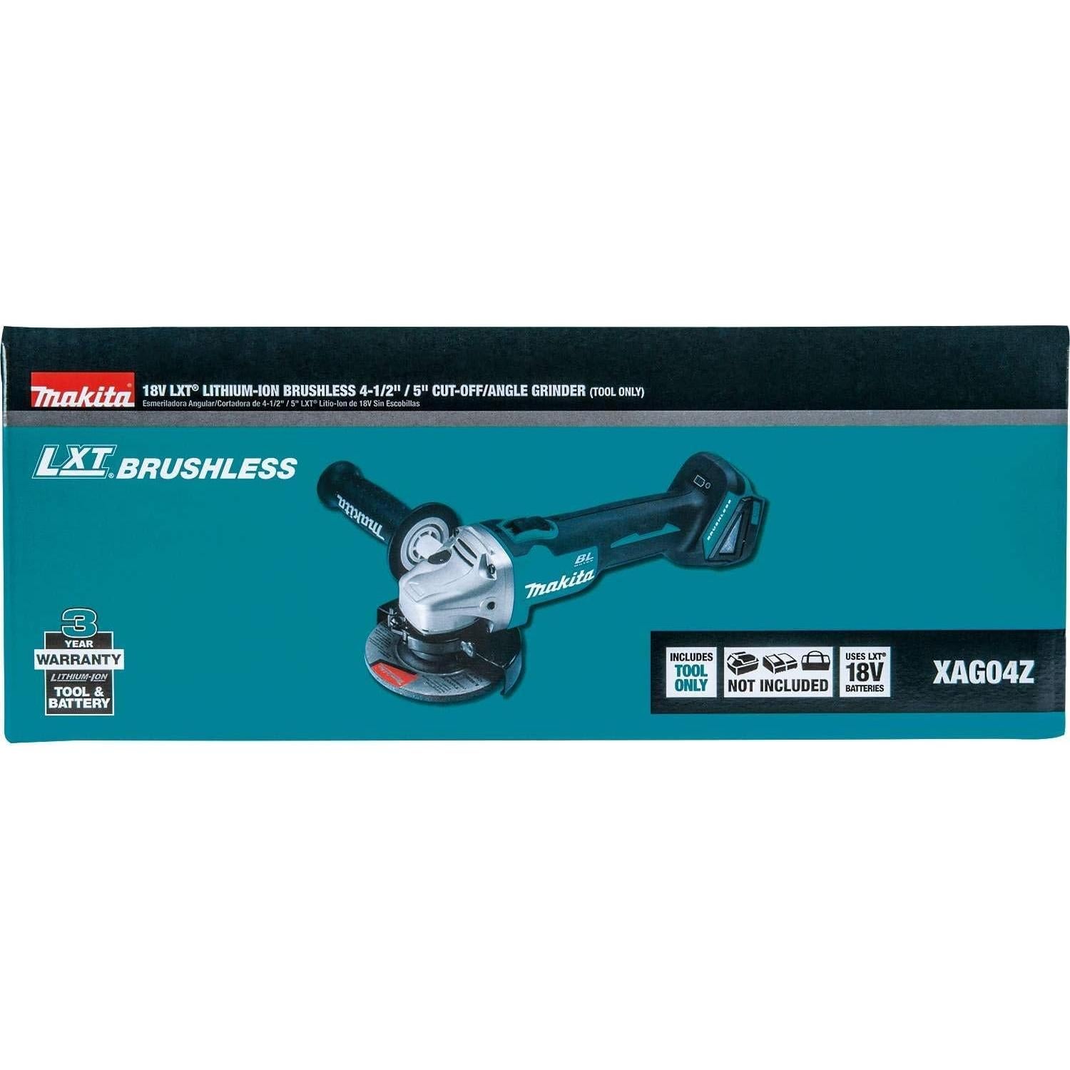 Cortadora Amoladora Angular Makita XAG04Z 18V 4.5" Inalámbrica