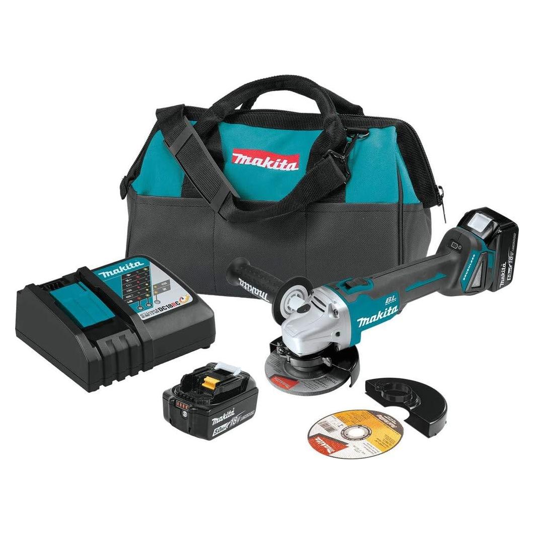 Cortadora Molino de Ángulo Makita XAG04T 18V LXT Kit