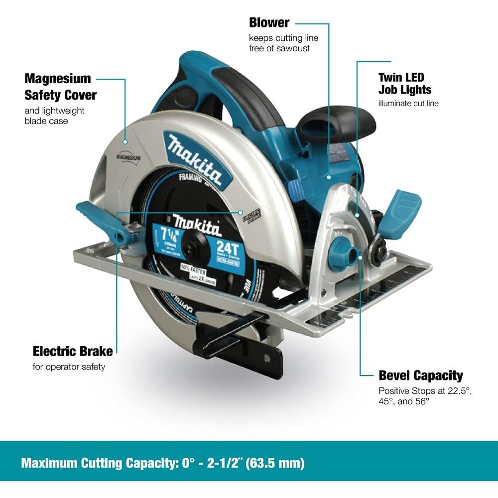 Sierra Circular Makita 5007MGA 7-1/4" con Freno Eléctrico