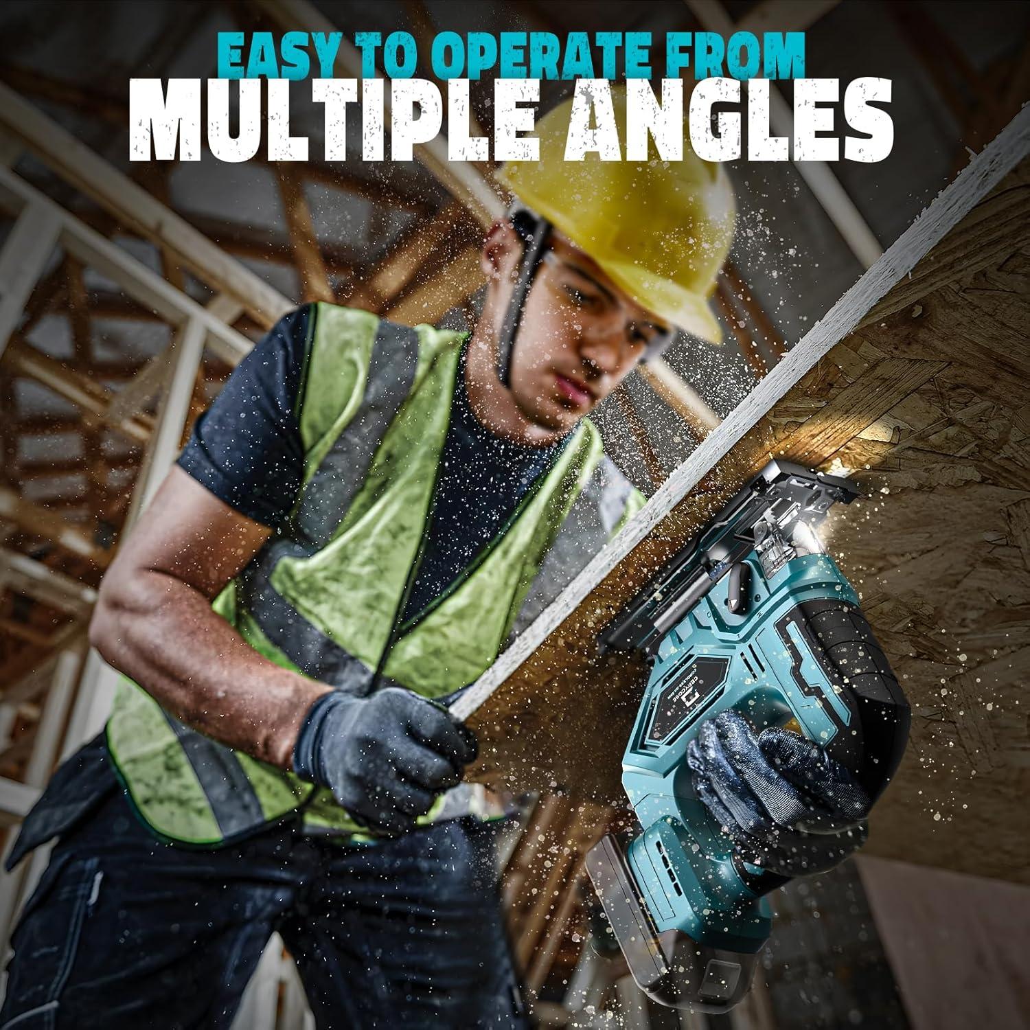 Sierra de calar Cerycose 18V sin cable, motor sin escobillas