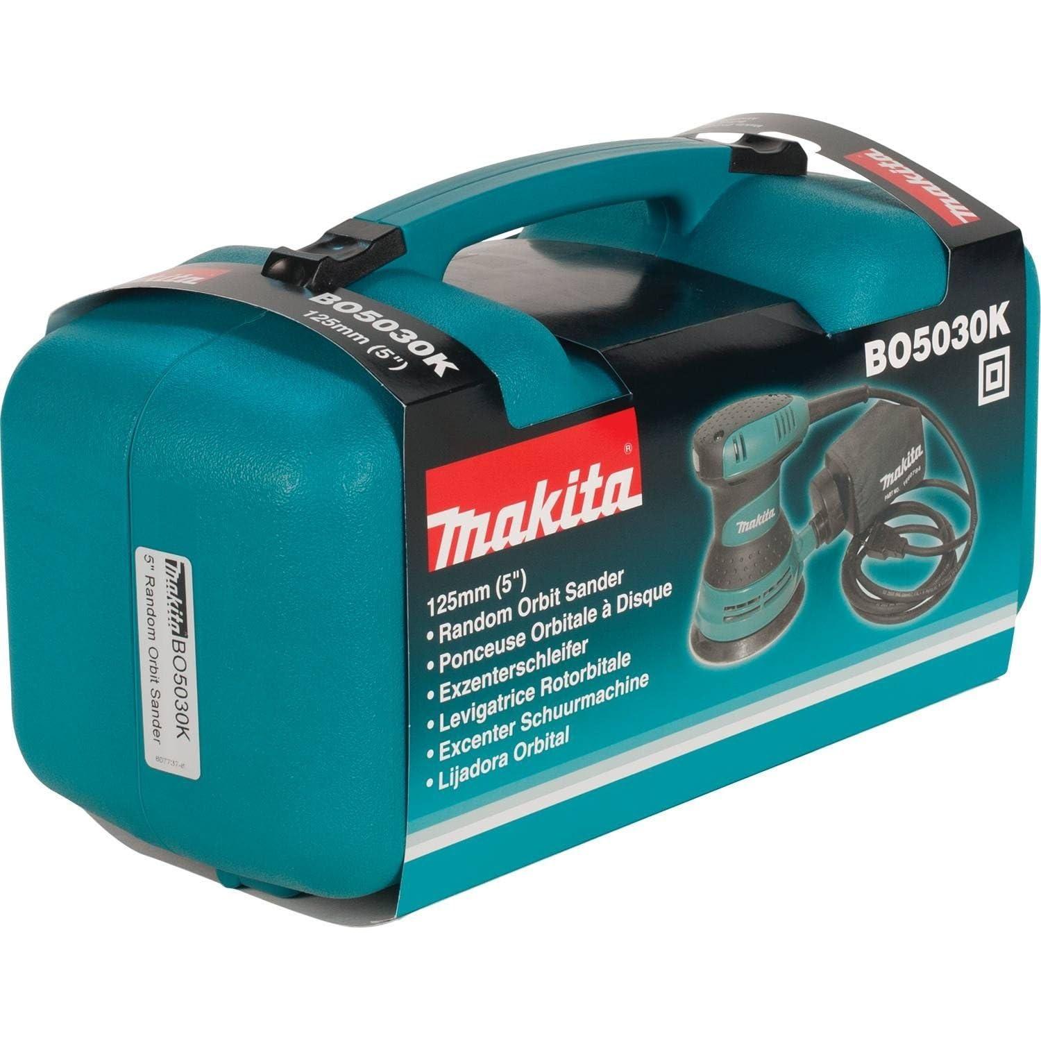 Lijadora Orbital Makita BO5030K 5" 3 AMP con Estuche