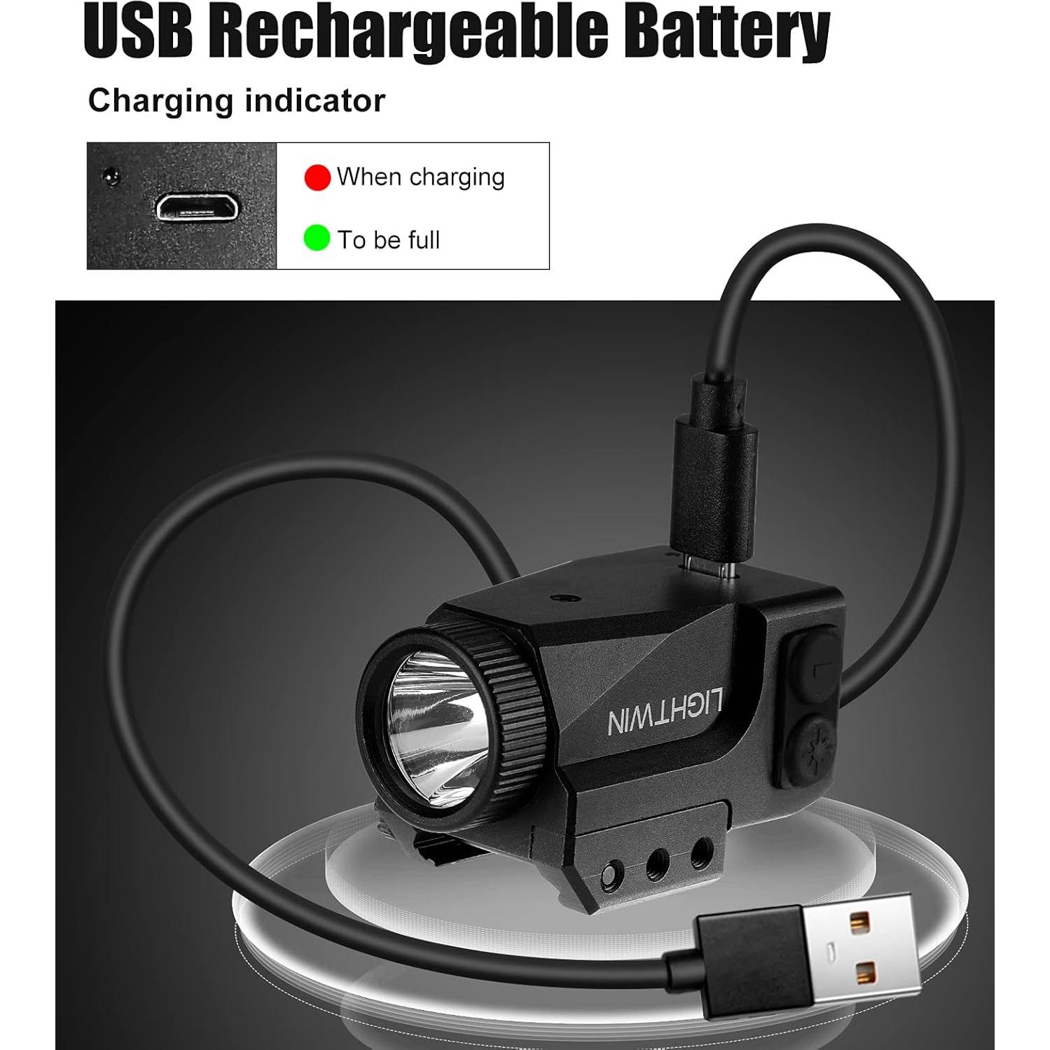 Linterna Táctica LIGHTWIN GL60 600 Lúmenes Laser Verde