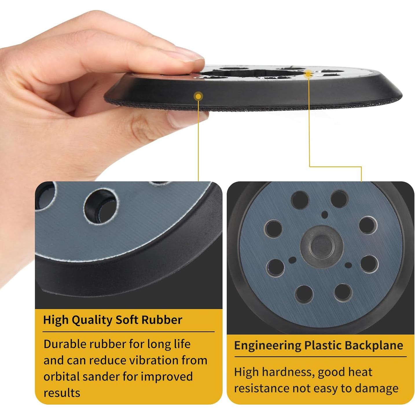 Paquete de 2 almohadillas de lijado 12.7 cm Johnnyue