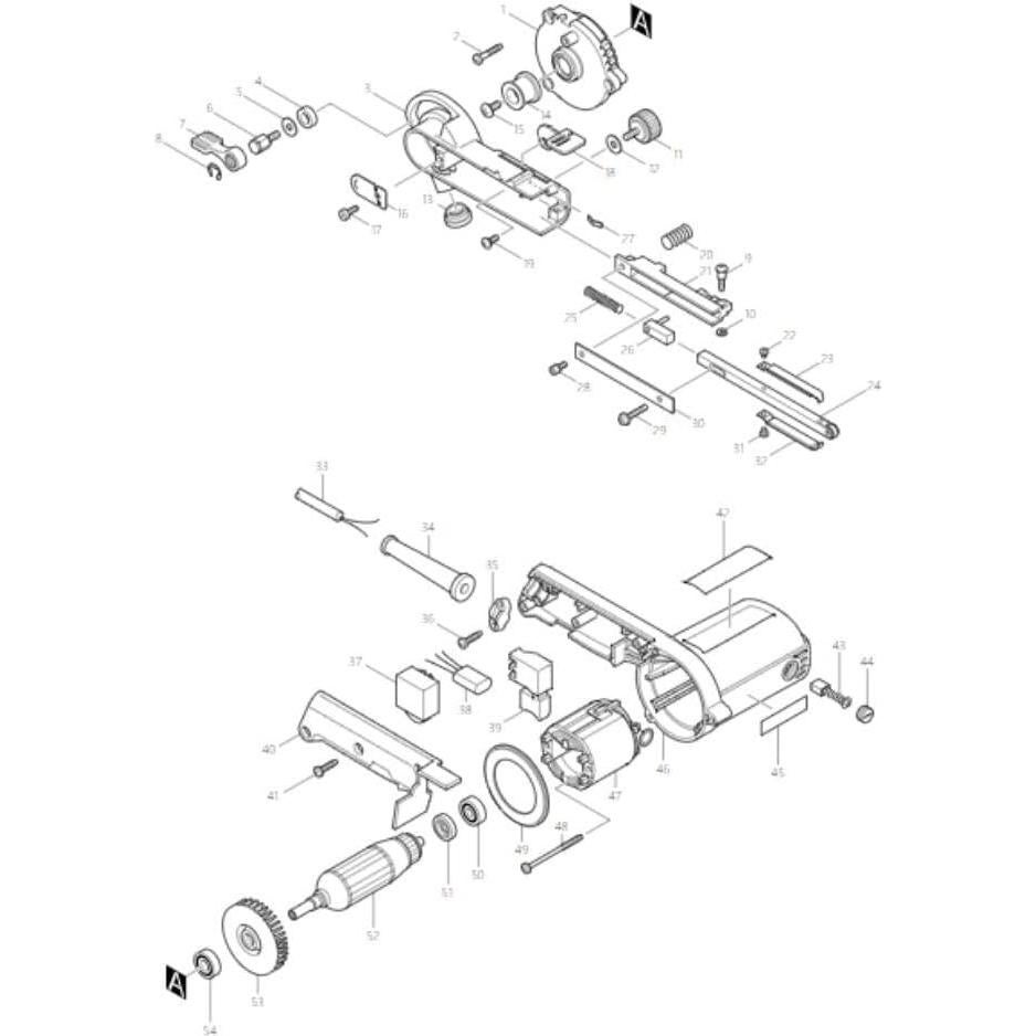 Lijadora de Banda Makita 9032 3/8" x 21" 1.5 kg