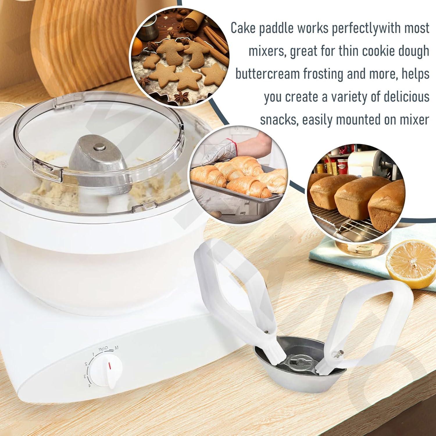 Cookie Paddles & Cake Paddles & Bowl Scraper Attachment Compatible with Bosch Universal & Universal Plus Mixers for Whisks and Cookie Paddles to Scrape the Bowl