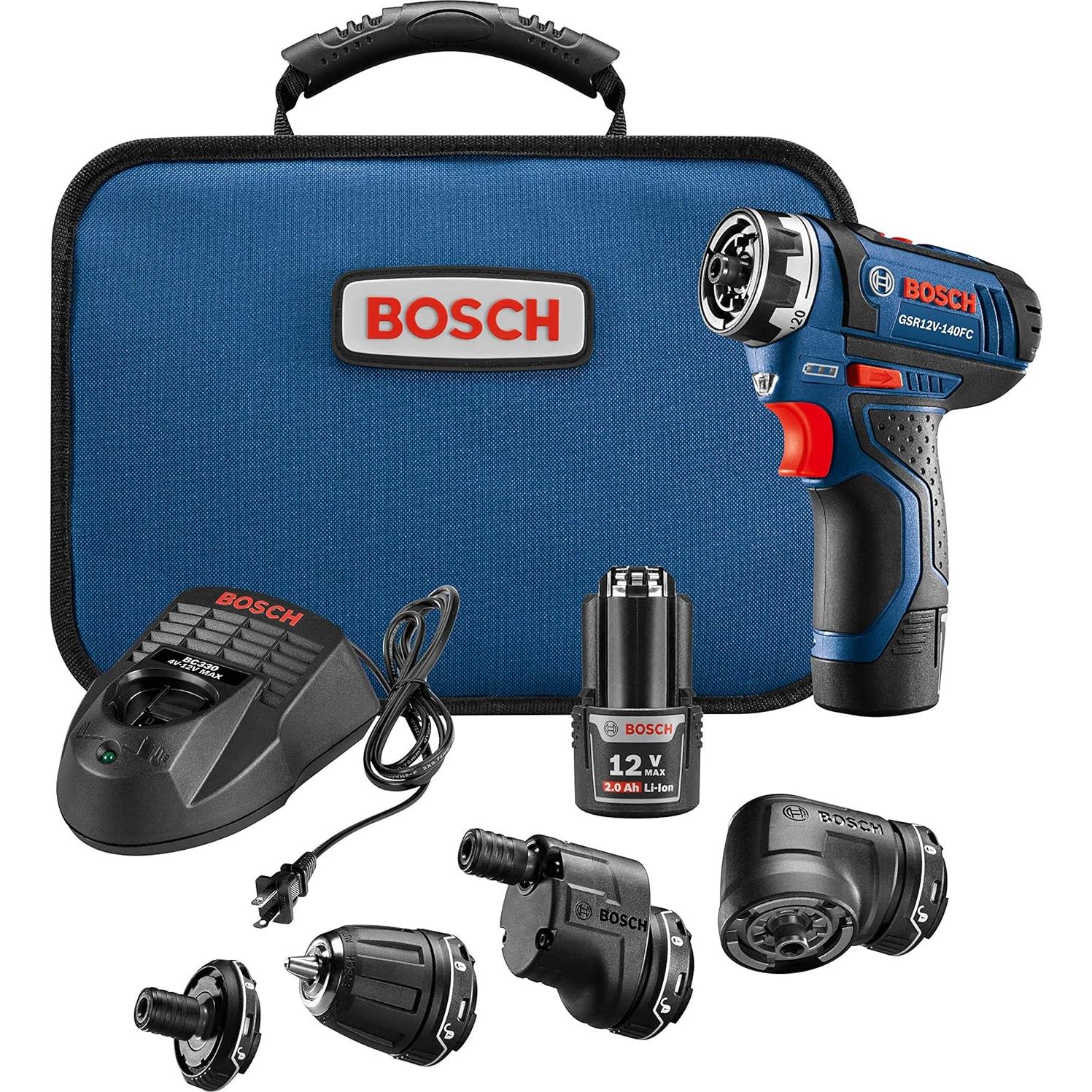 Destornillador eléctrico Bosch 12V Flexiclick + Set 24 piezas