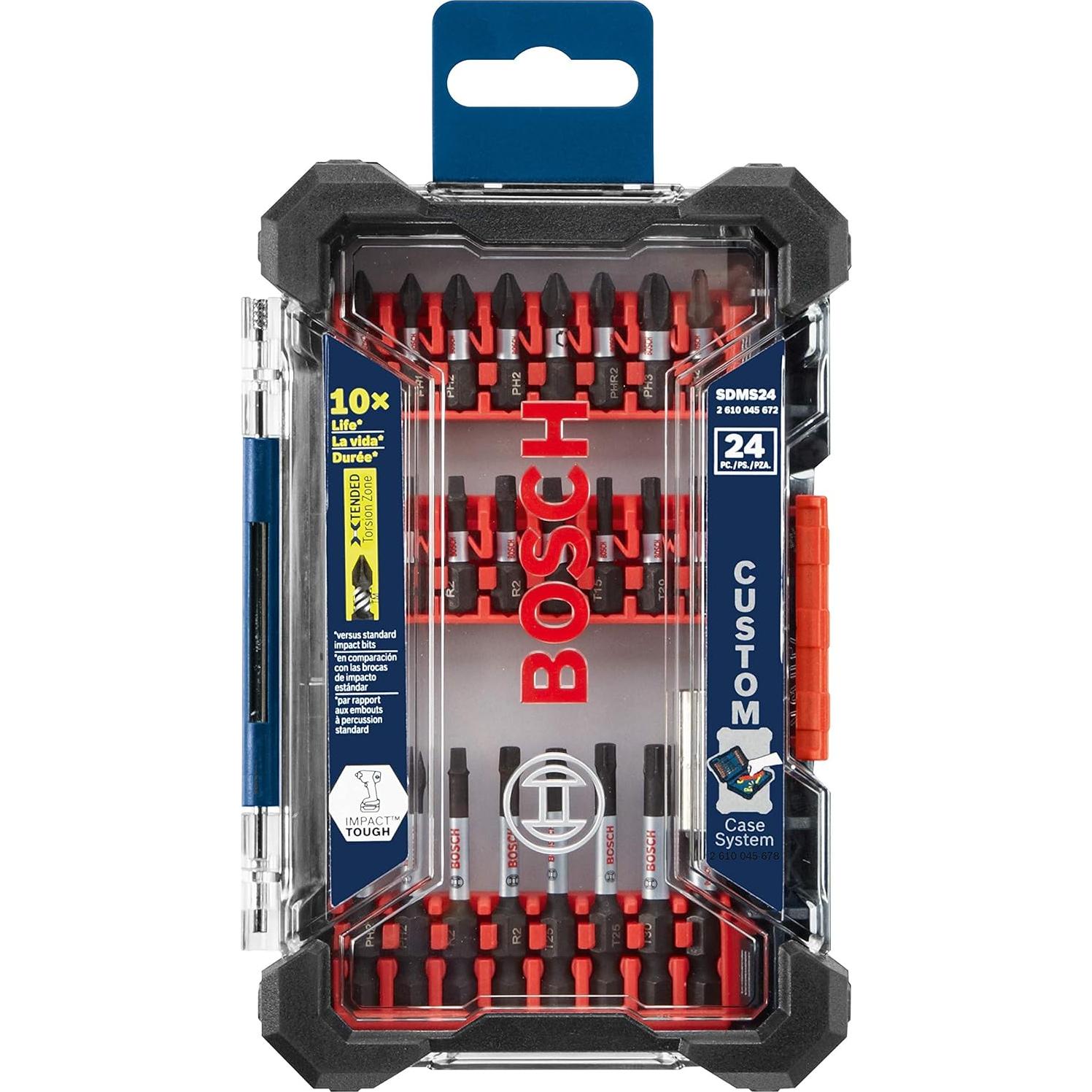 Destornillador eléctrico Bosch 12V Flexiclick + Set 24 piezas