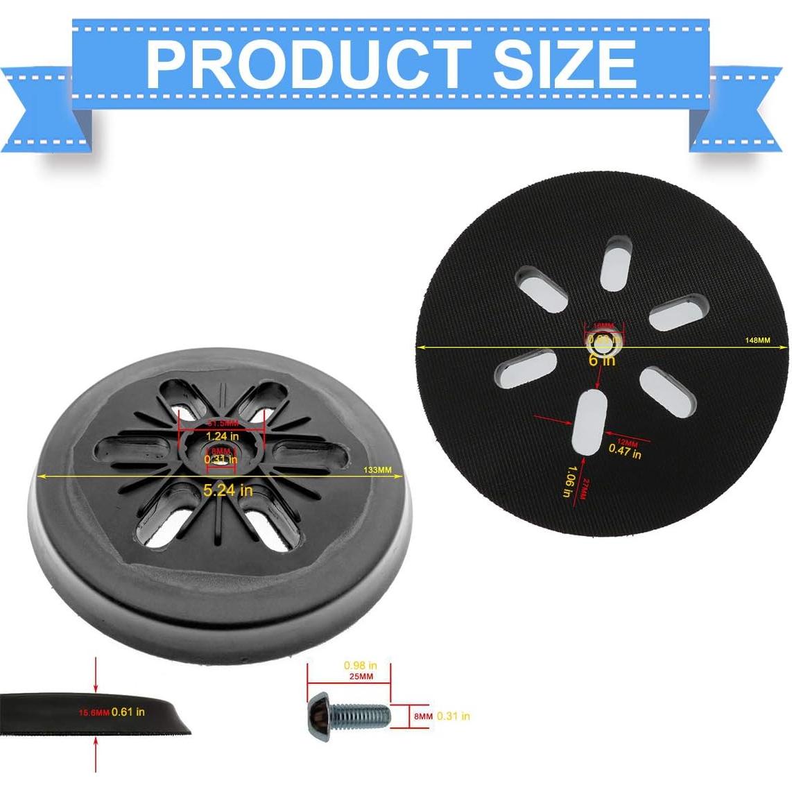 Pad de Lijado 15.24cm Poweka Compatible con Bosch 1250DEVS