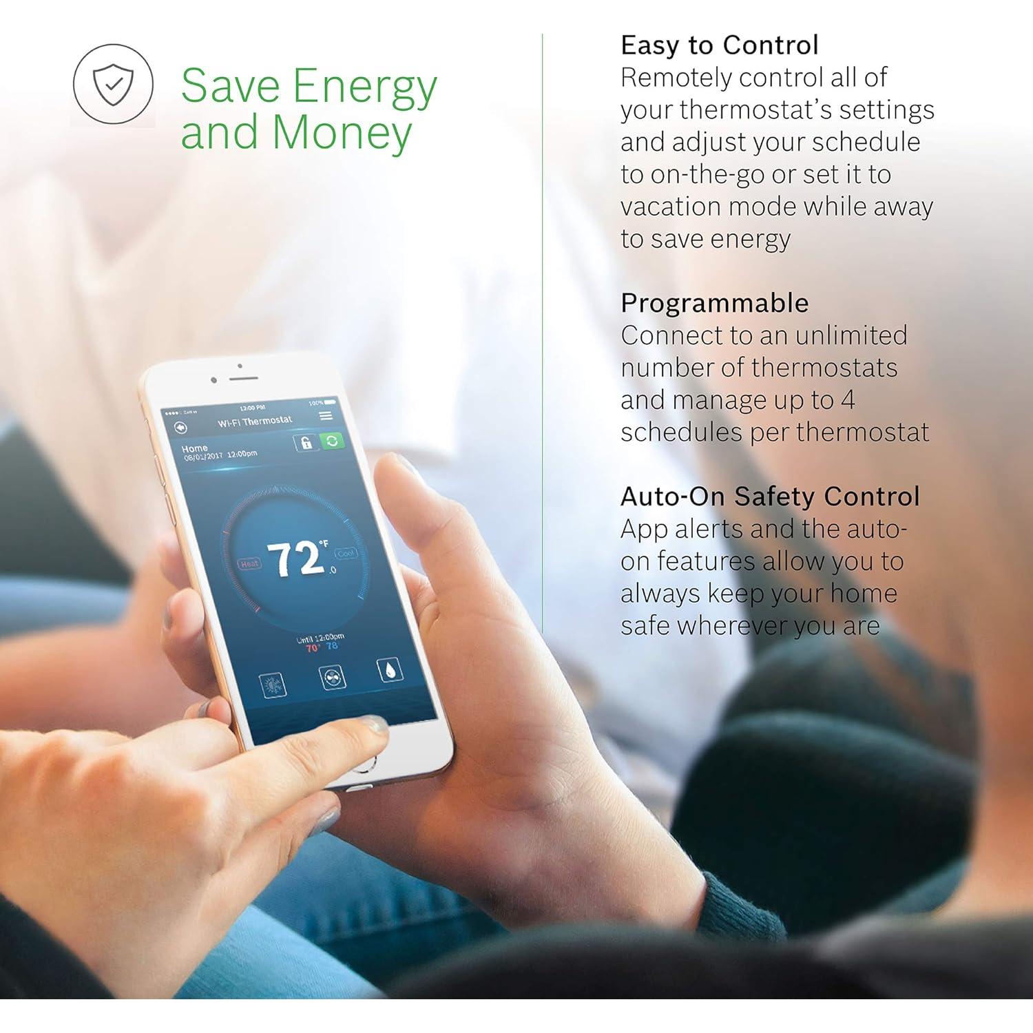 Termostato Inteligente Bosch BCC100 5" Táctil Wi-Fi HVAC