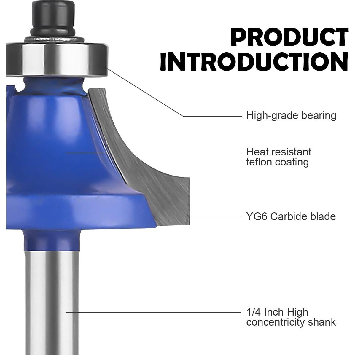 Juego de Brocas de Router UTRUSTTO 24 Piezas Mango 6 mm