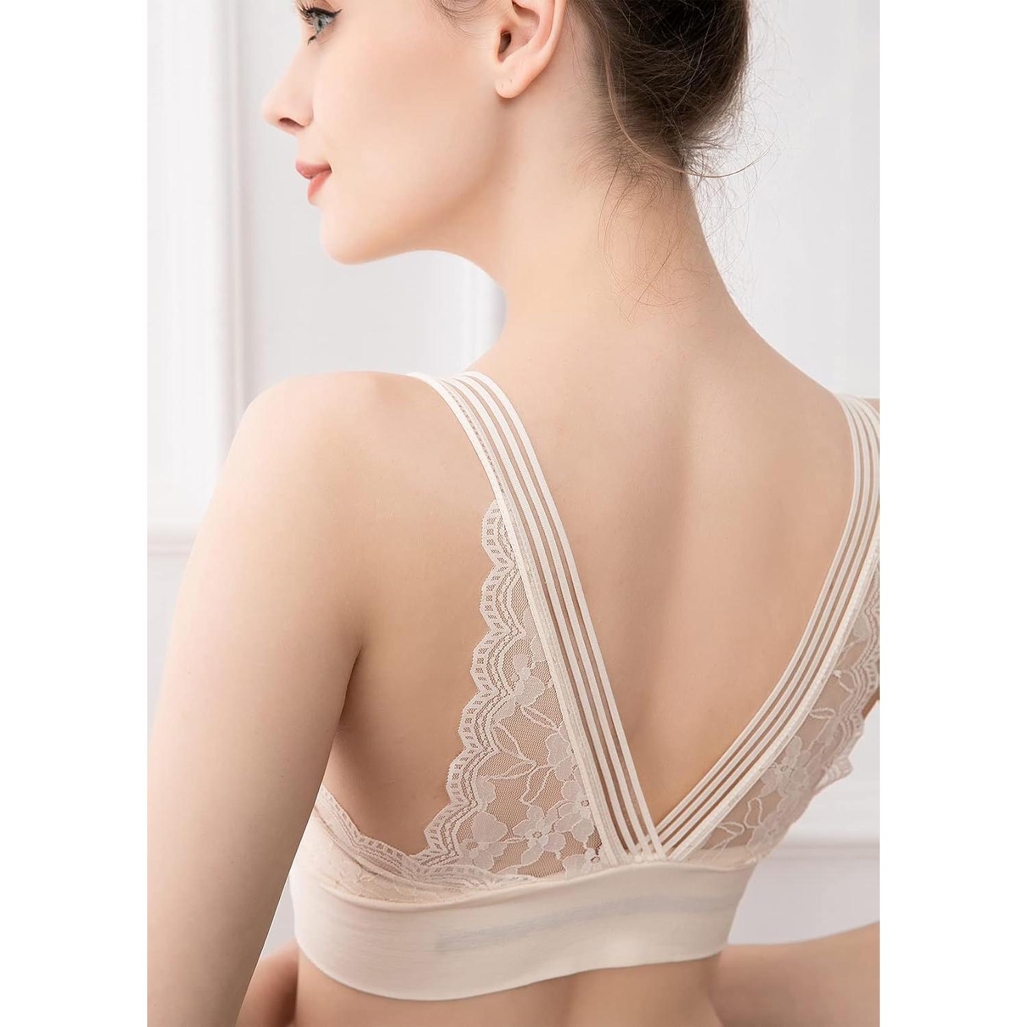 Bralettes de Encaje para Mujeres 2 Pcs Sujetador Deportivo