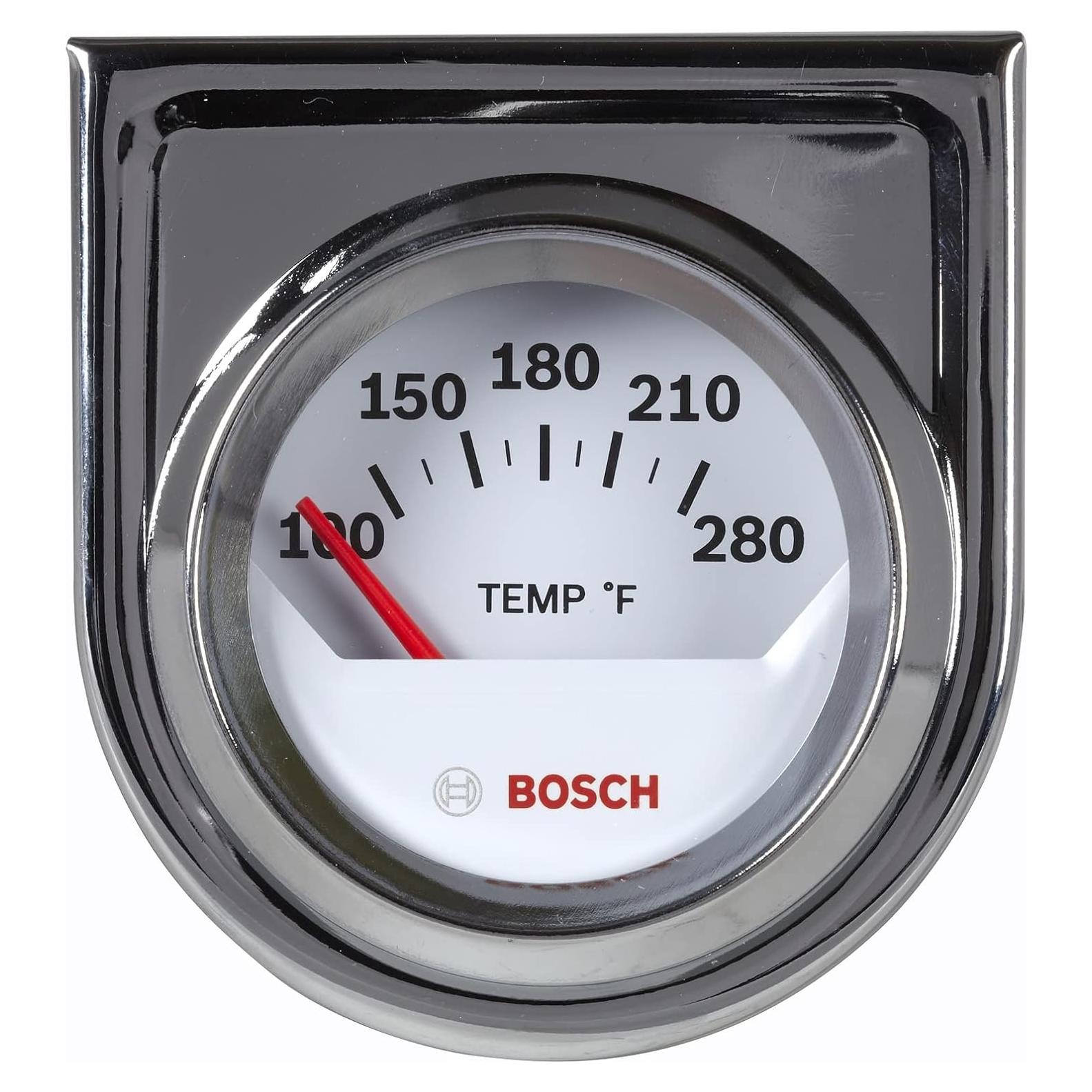 SP0F000040 Style Line 2" Electrical Water/Oil Temperature Gauge (White Dial Face, Chrome Bezel)
