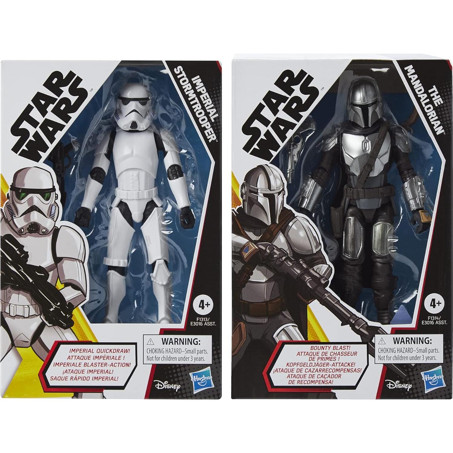Figuras Star Wars Galaxia de Aventuras 5" Mandaloriano y Stormtrooper