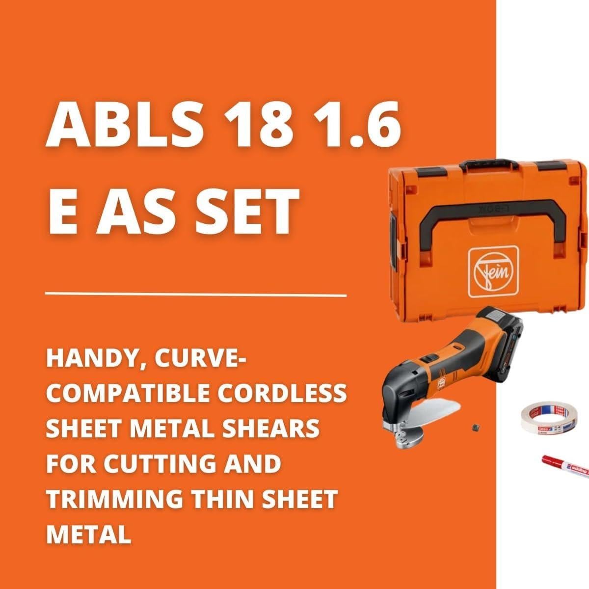 Tijeras de Metal Sin Cable Fein ABLS 18 1.6 E - Corte 1.6 mm