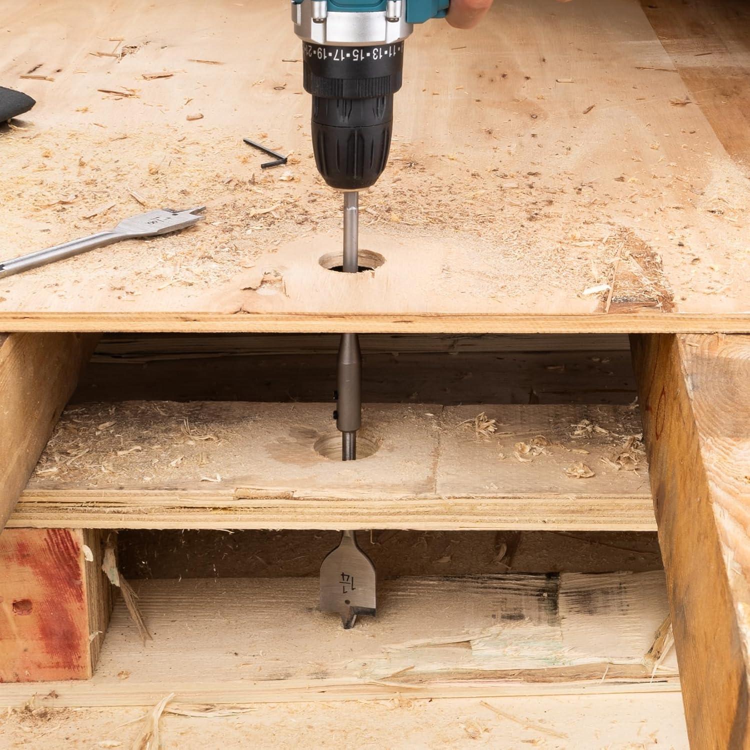 Juego de Brocas de Pala 14 Piezas PINOZE con Extensión 15.24 cm