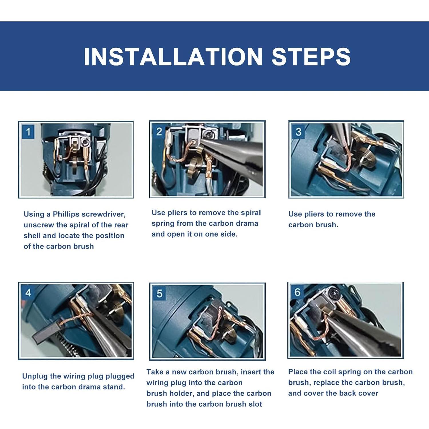 Cepillos de Carbón ECSiNG 4 Pcs 9x13x25.5mm para Bosch