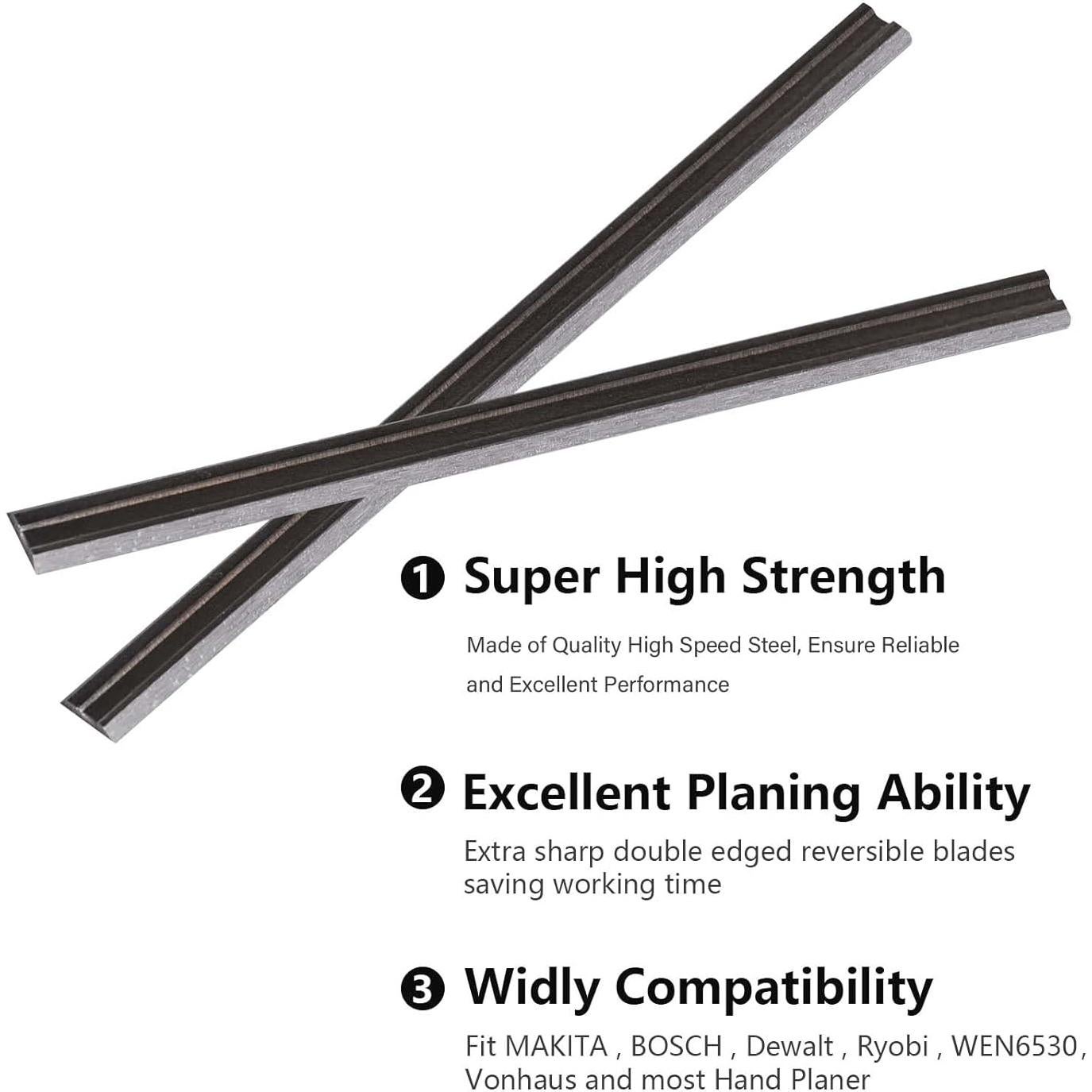 Cuchillas de cepillo Farady 82mm HSS Paquete de 10