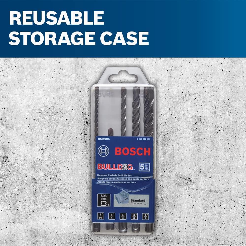 Juego de Brocas Bosch HCK005 5 Piezas SDS-Plus Carburo