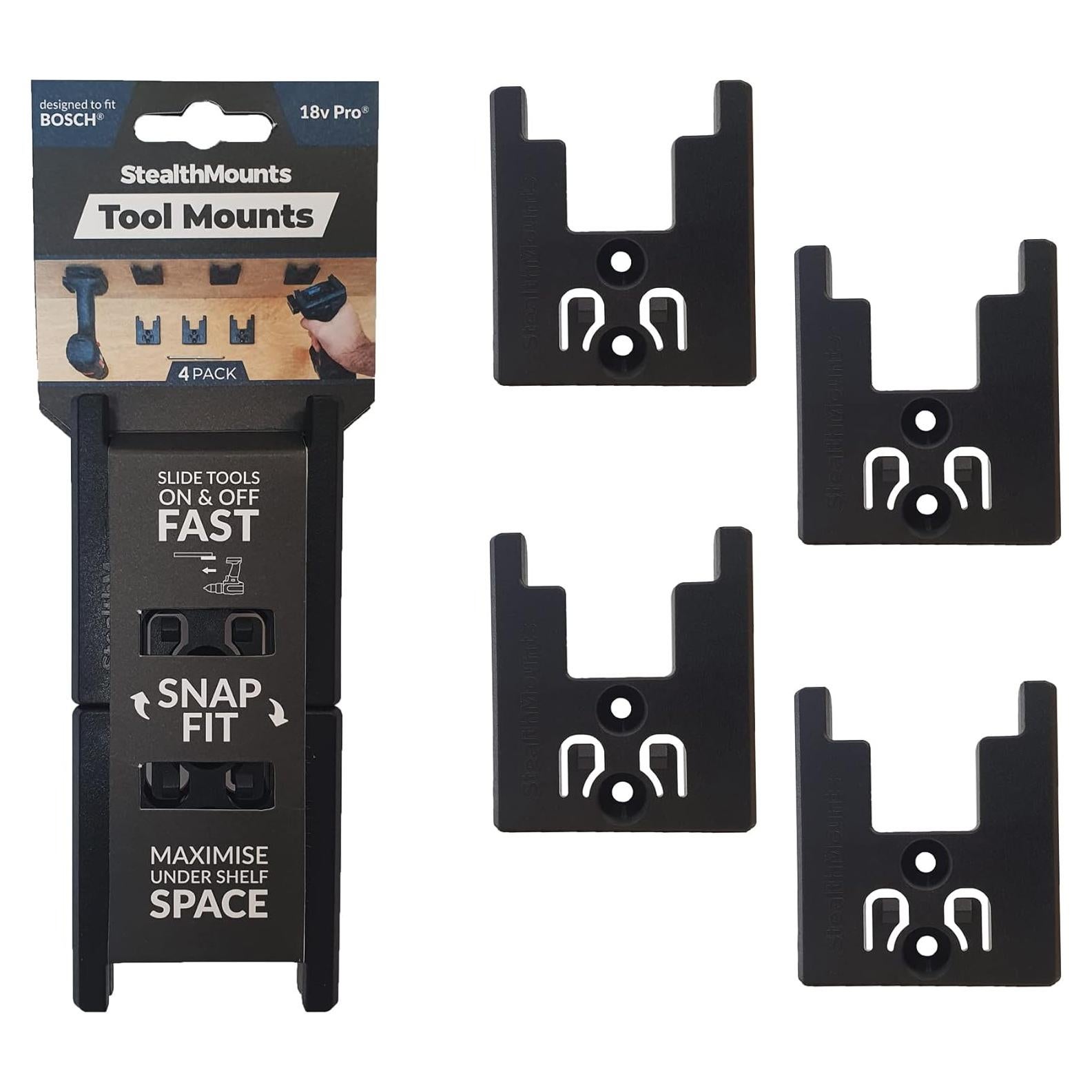 Soporte de Herramientas StealthMounts para Bosch 18V - 4 Pzas