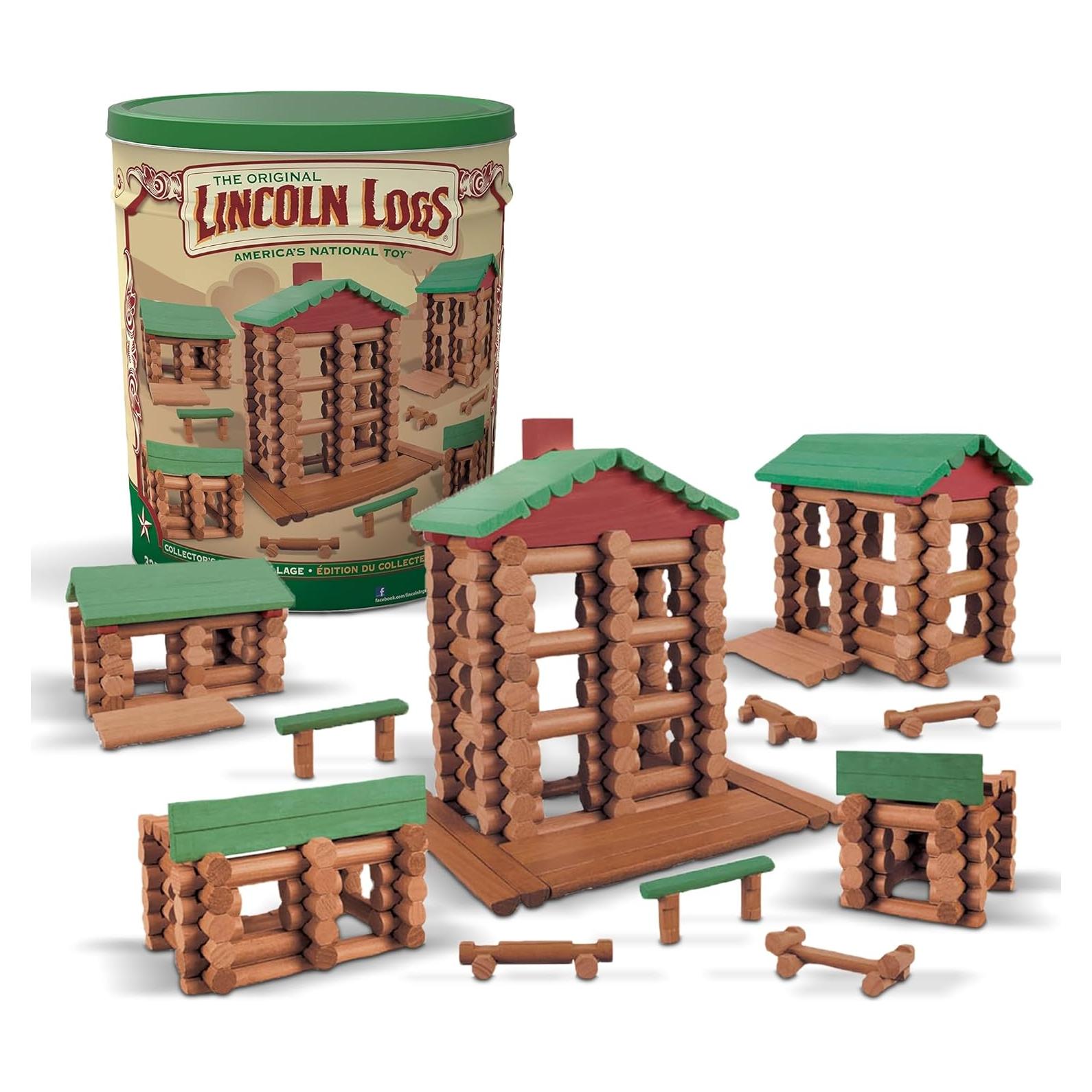 Lincoln Logs K'NEX Pueblo 327 Piezas Juguete de Madera