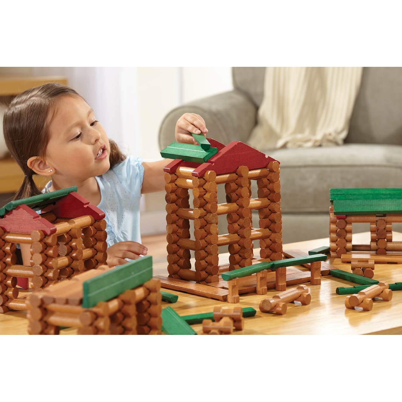 Lincoln Logs K'NEX Pueblo 327 Piezas Juguete de Madera