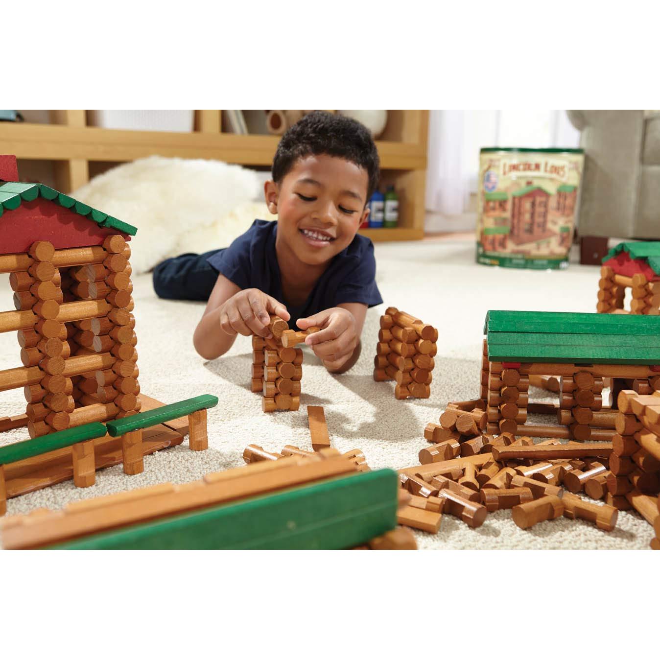 Lincoln Logs K'NEX Pueblo 327 Piezas Juguete de Madera