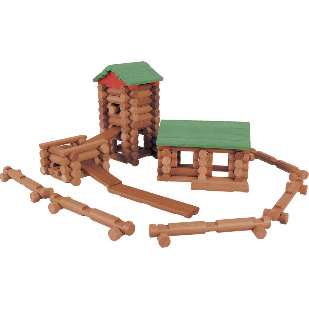 Lincoln Logs K'NEX Pueblo 327 Piezas Juguete de Madera