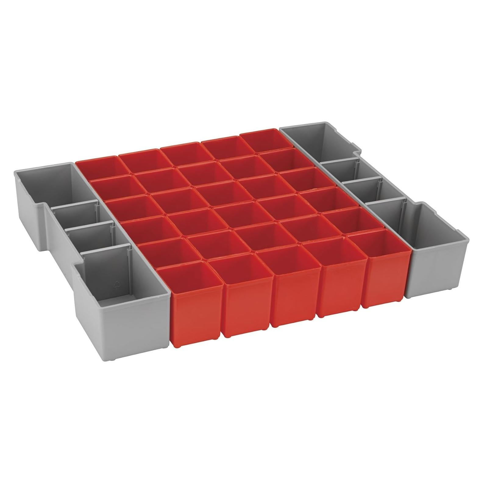 Bosch ORG1A-RED Organizer Set for L-BOXX-1A, Part of Click and Go Mobile Transport System, 32-Piece