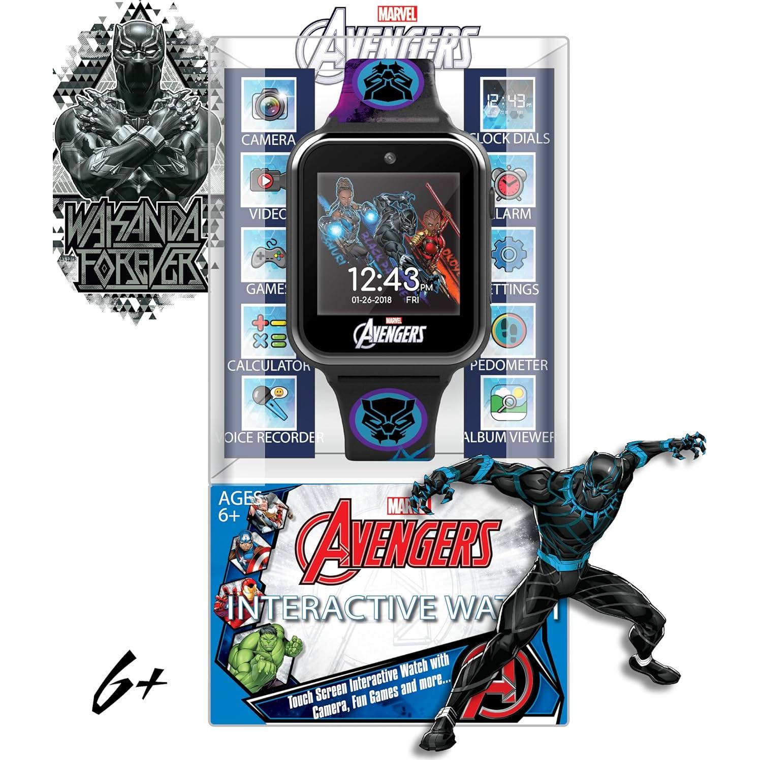 Reloj Inteligente para Niños Marvel Pantera Negra - Cámara, Juegos