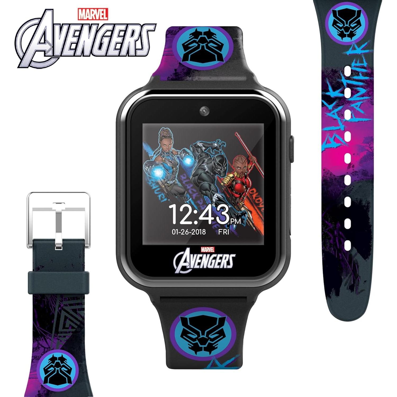 Reloj Inteligente para Niños Marvel Pantera Negra - Cámara, Juegos