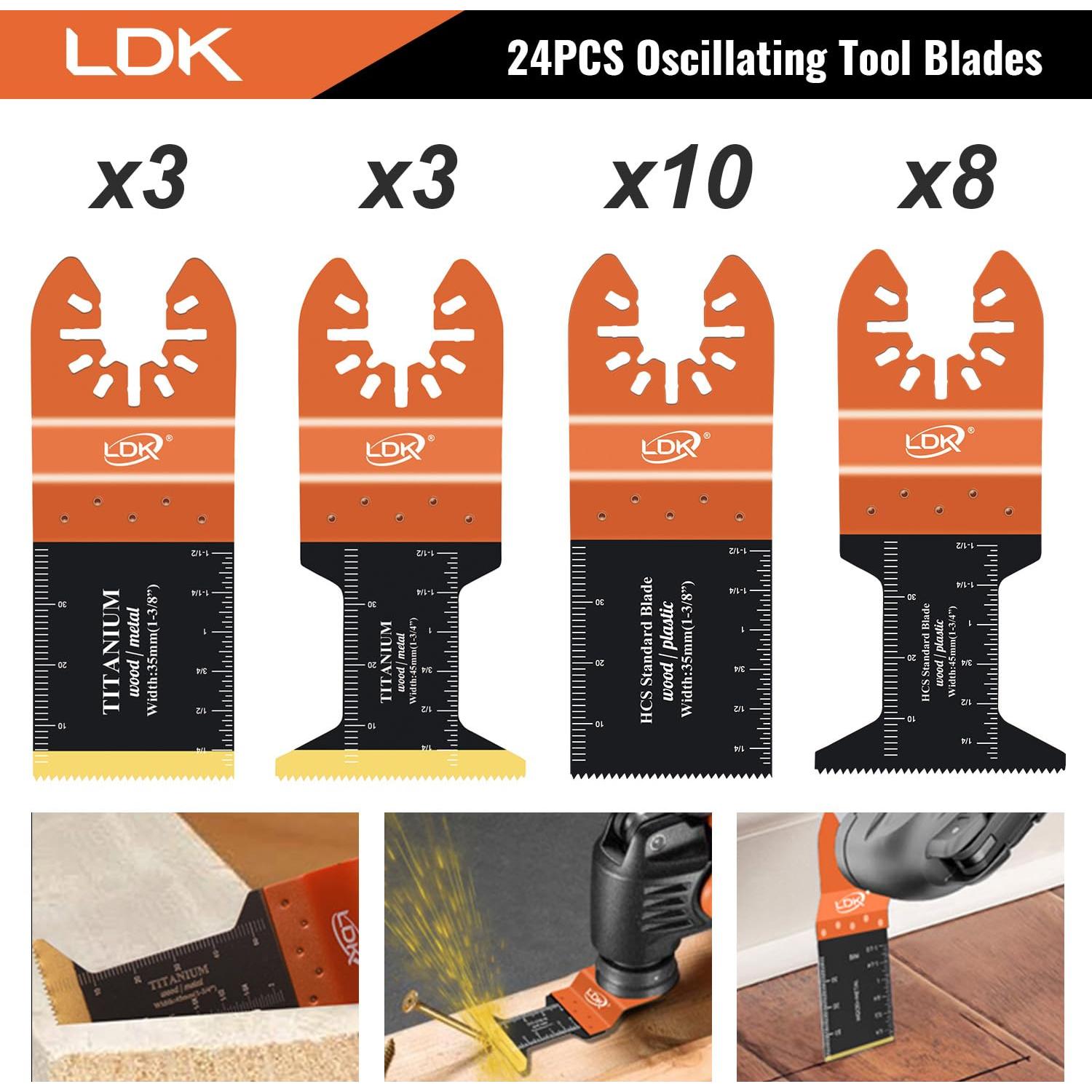 Kit 24 Hojas Multiherramienta LDK Titanio Universal