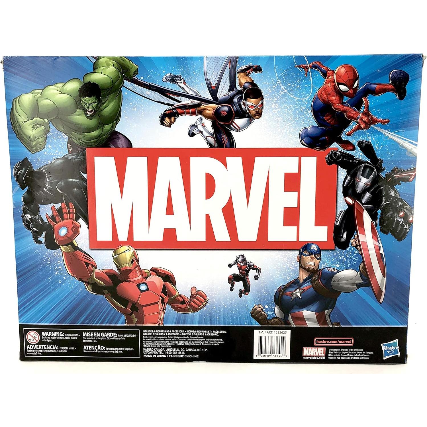Pack de 8 Figuras de Acción Marvel Avengers - Iron Man, Hulk, Spider-Man y más