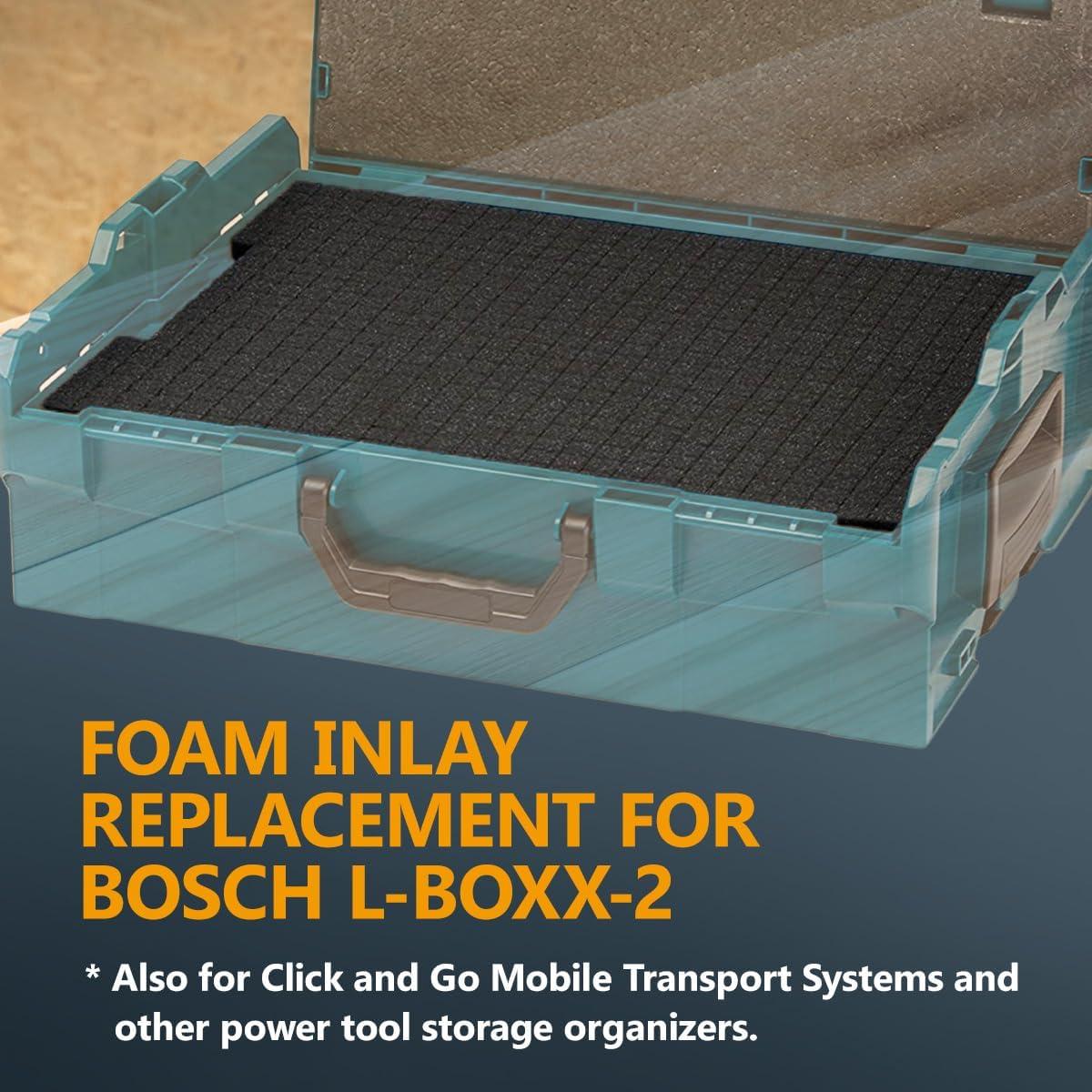 Insertar de Espuma POWERTEC para Bosch L-Boxx 2 Personalizable
