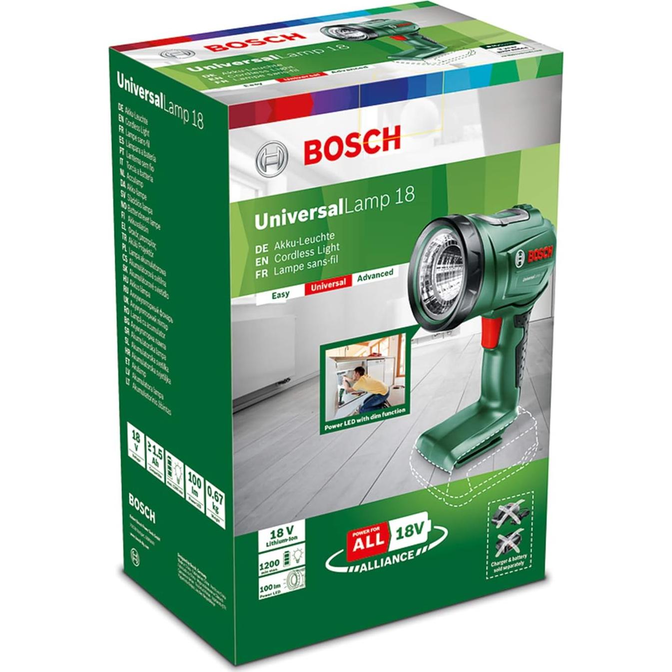 Luz Inalámbrica Bosch UniversalLamp 18 LED 2W Sin Batería