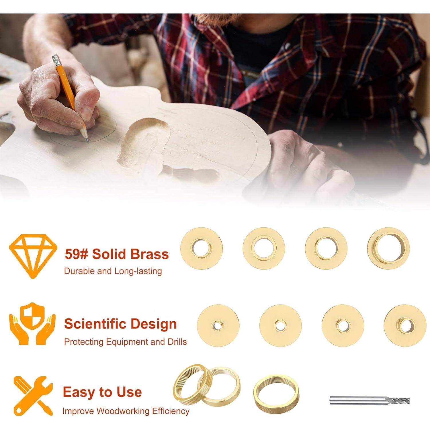 Juego de Guías de Plantilla de Router BOZXYE 11 Piezas