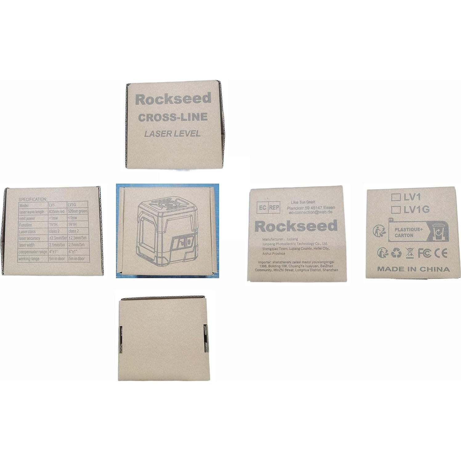 Nivel Láser RockSeed Verde Autonivelación 360° con Bolsa