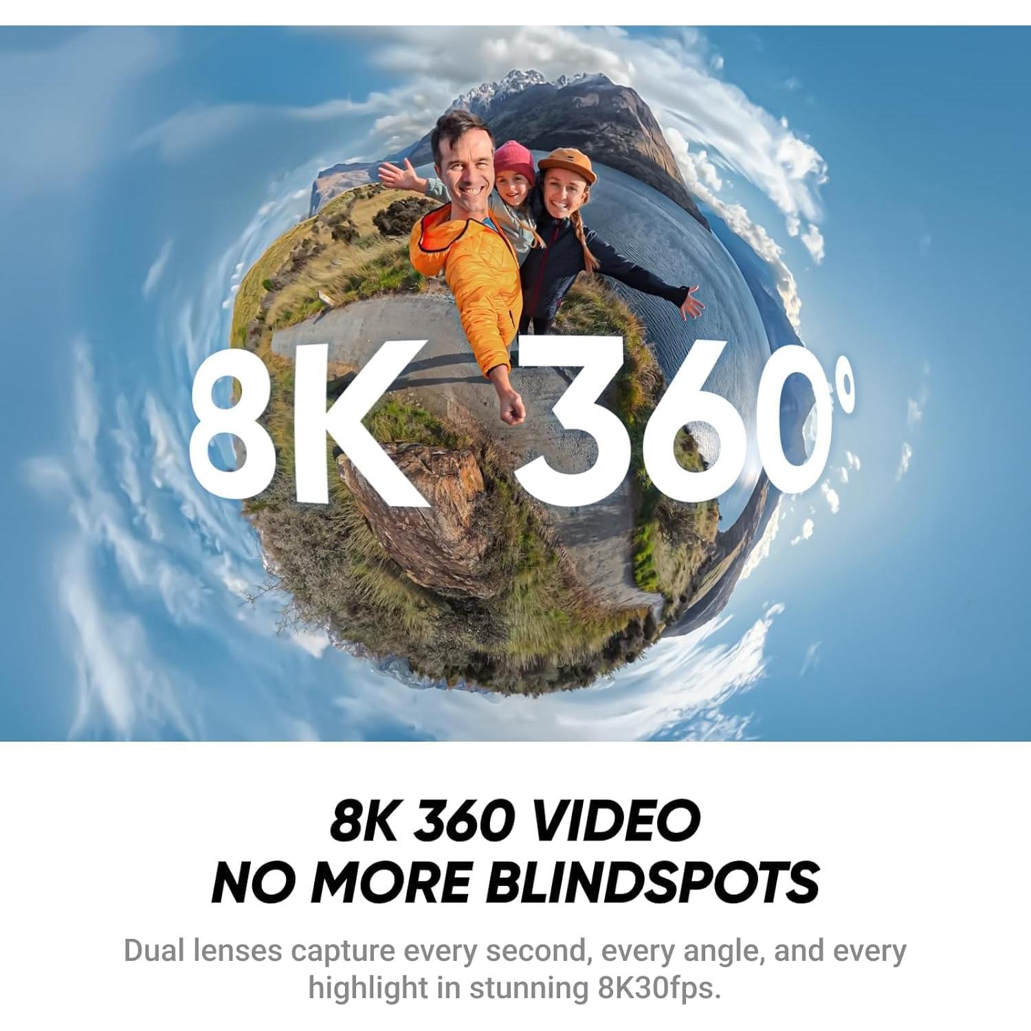 Cámara de acción 8K 360 Insta360 X4 Air - Ligera 165g
