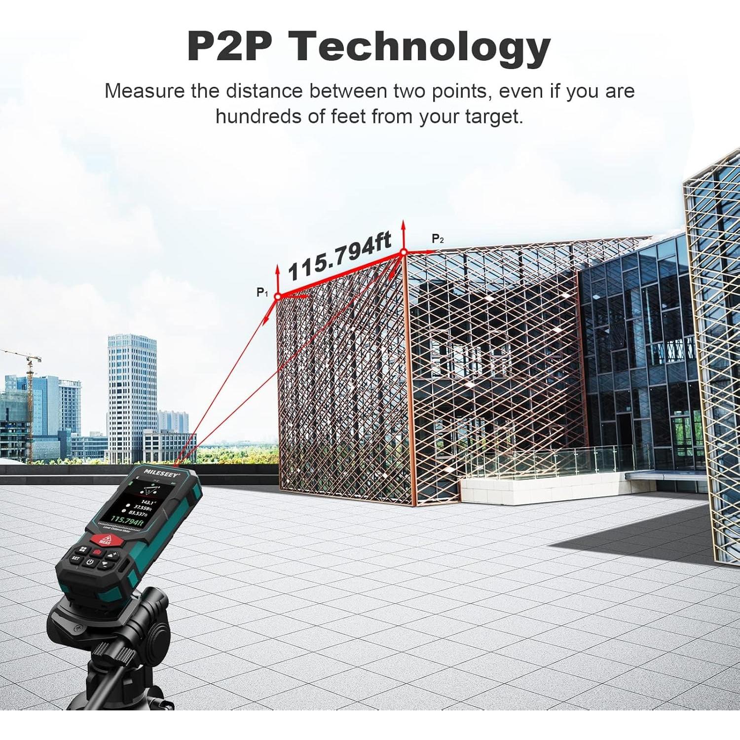 Medidor Láser MiLESEEY S7 Pro 100,58 m con Cámara Pointfinder