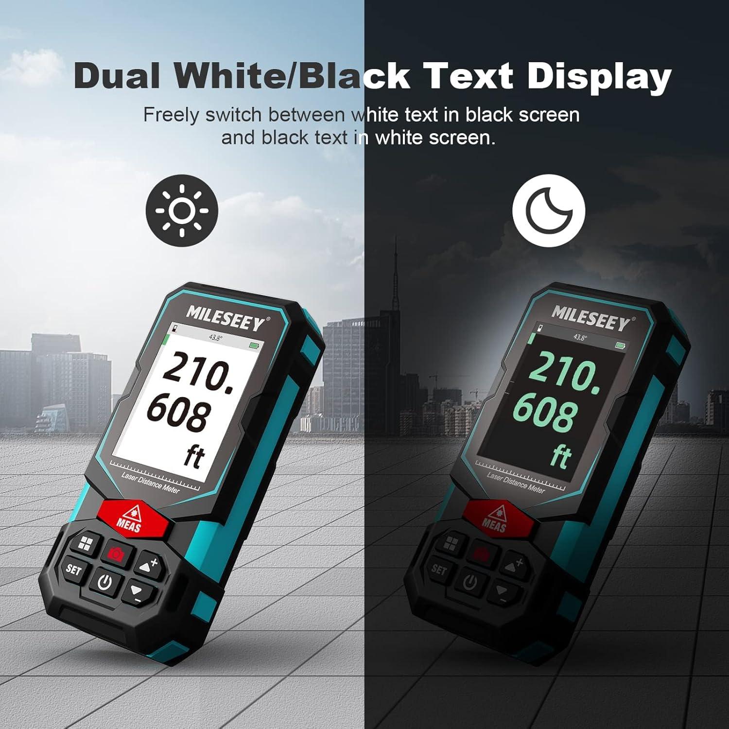 Medidor Láser MiLESEEY S7 Pro 100,58 m con Cámara Pointfinder