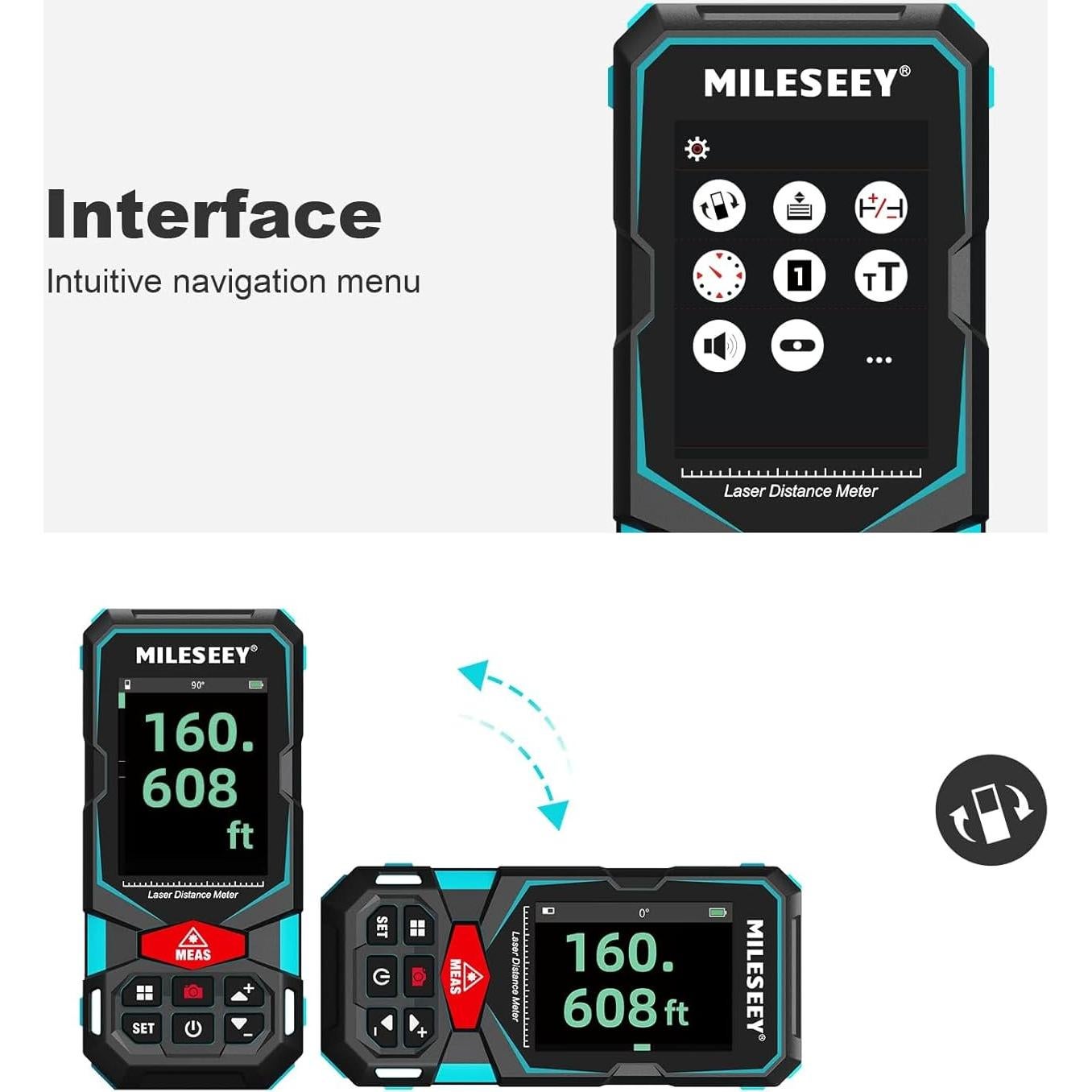 Medidor Láser MiLESEEY S7 Pro 100,58 m con Cámara Pointfinder