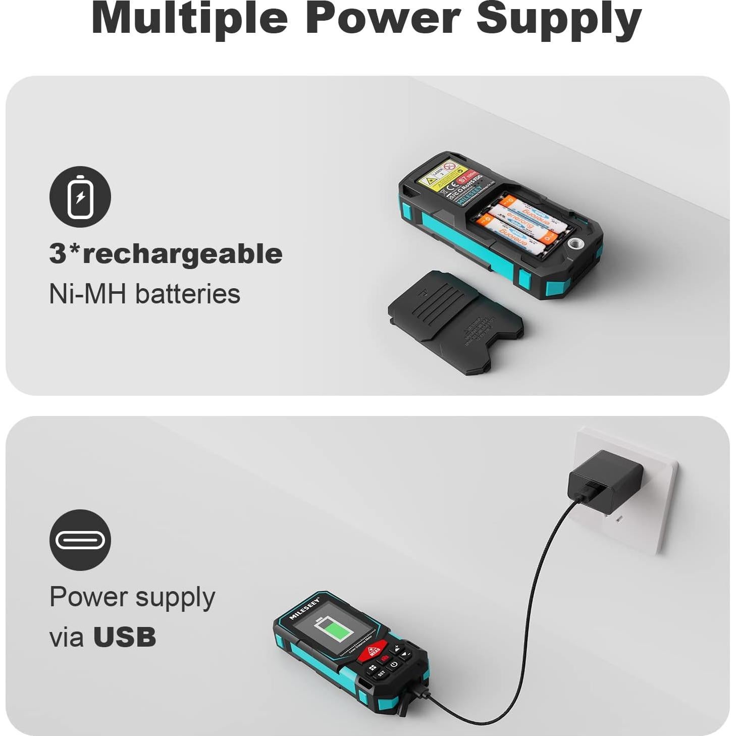 Medidor Láser MiLESEEY S7 Pro 100,58 m con Cámara Pointfinder