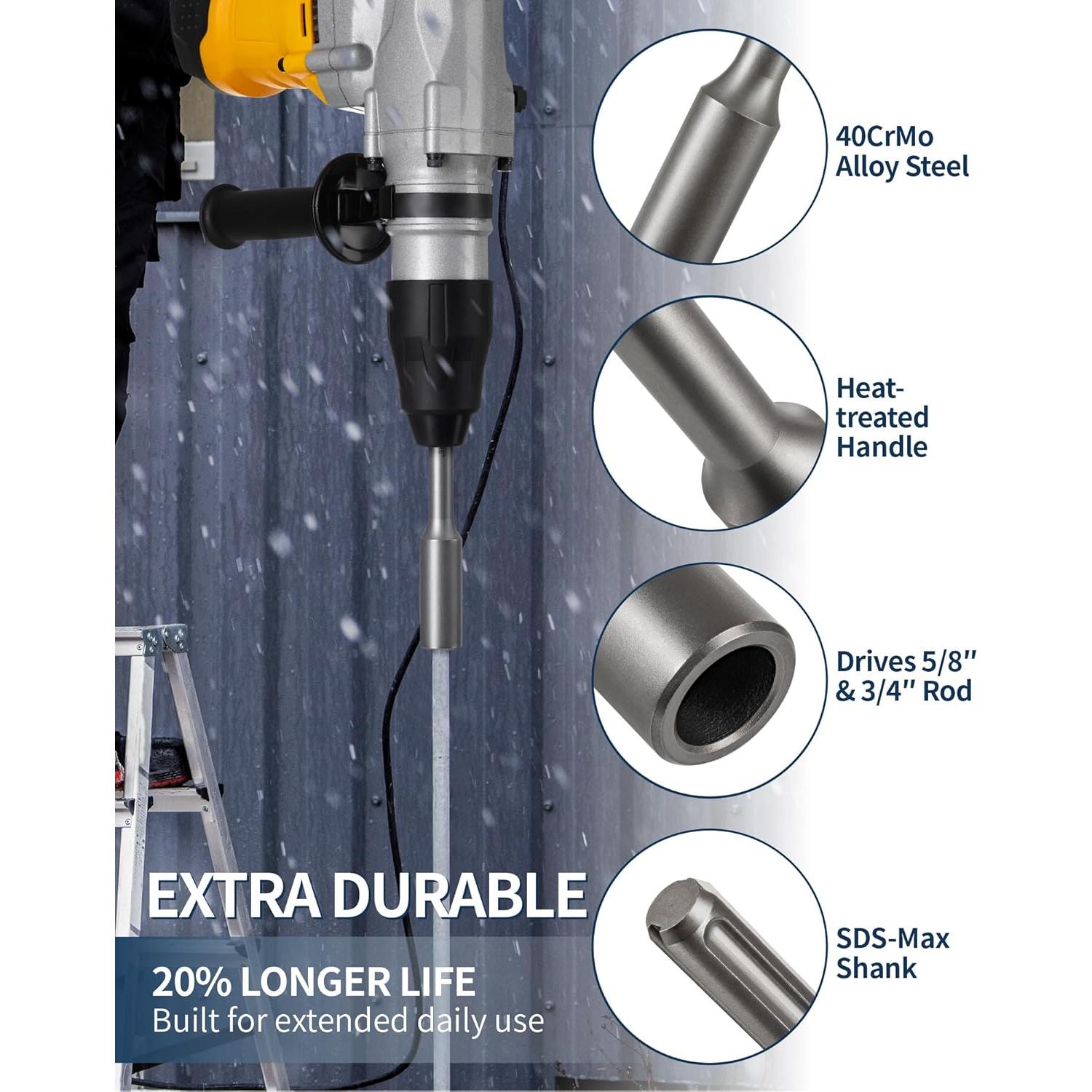 Conductor de Varilla de Tierra Firecore SDS Max 250mm 20mm